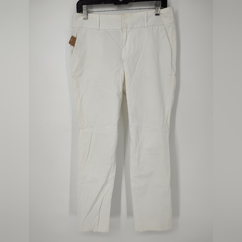 Club Monaco White Straight Leg Pants Women's 8